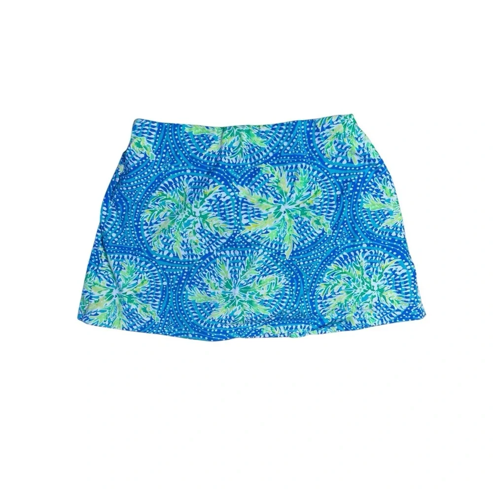 Lilly Pulitzer Blue Green Printed Skort - Picture 2 of 5